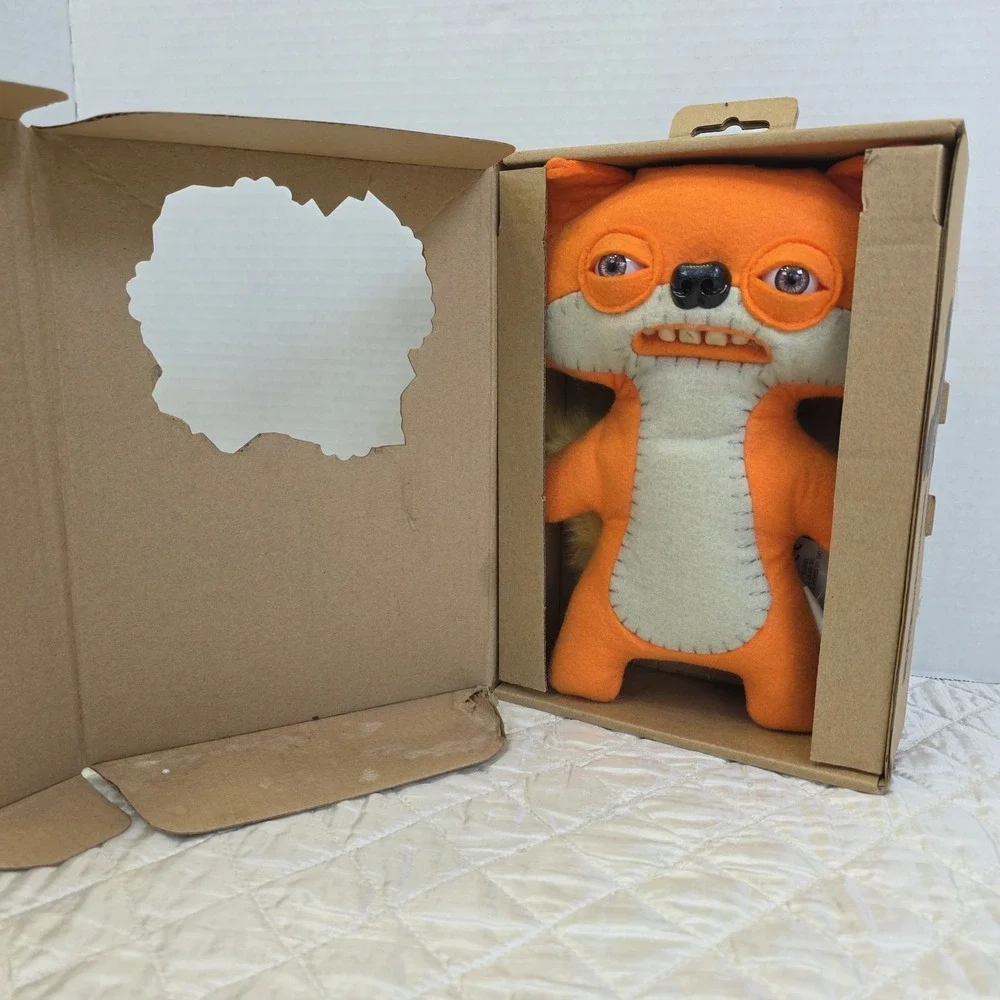 Spinmaster Fuggler Suspicious Fox Plush Orange Felt Retired RARE